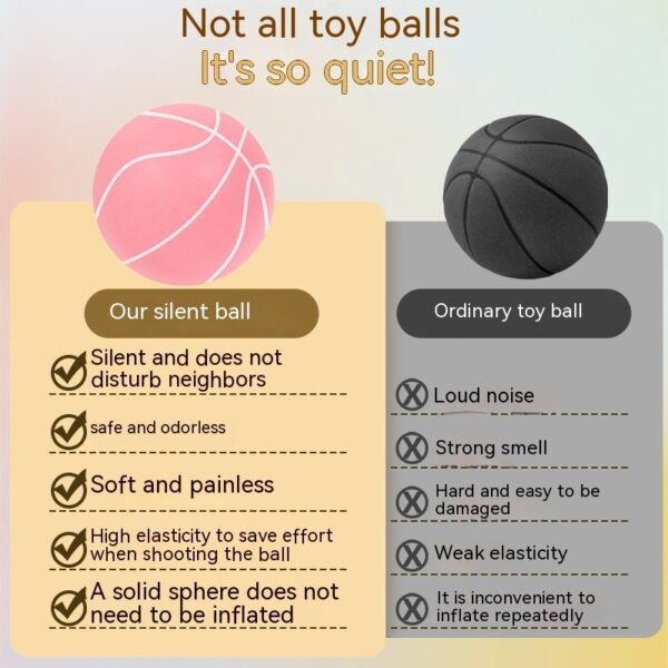 Home Indoor Toddler Children's Ball Elastic Ball Toy Silent Racket Basketball - Image 4