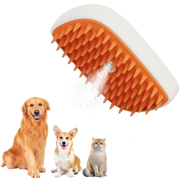 USB Rechargeable Pets Steam Brush Spray Massage Comb Pet Grooming Tools Cat Steam Comb Pet Products - Image 2