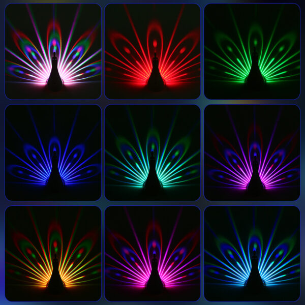 Peacocks Wall Lamp Colorful Ambient Lighting Modern Creative Atmosphere 3D Body Animal Lighting Lustre For Bedroom - Image 9